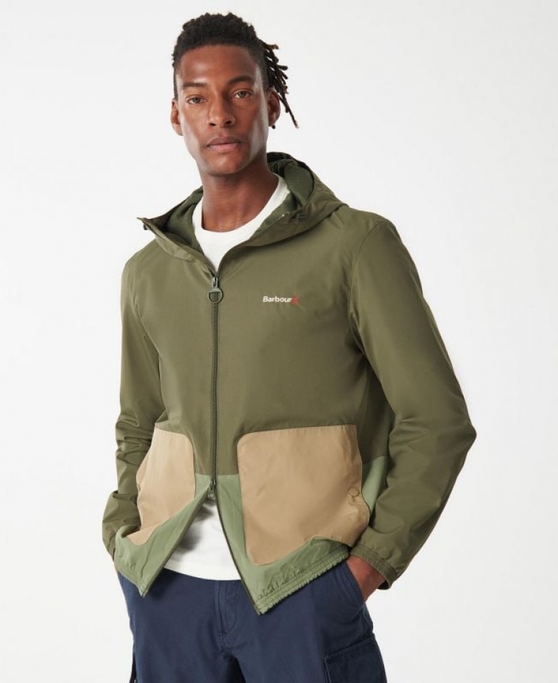 Green Men Barbour Kenby Showerproof Jacket Rain Jacket | US-9432JXPUN