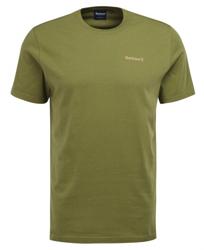 Green Men Barbour Kentrigg T-Shirts | US-0157EIYBC