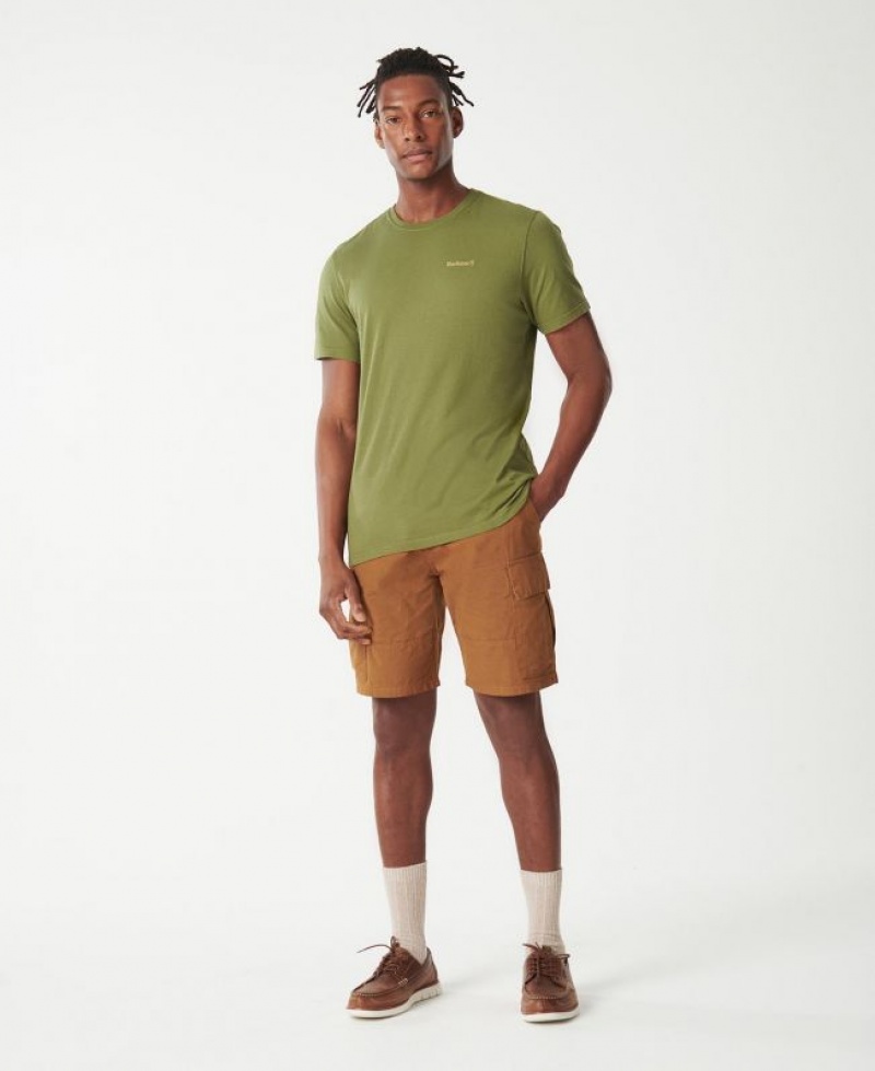 Green Men Barbour Kentrigg T-Shirts | US-0157EIYBC