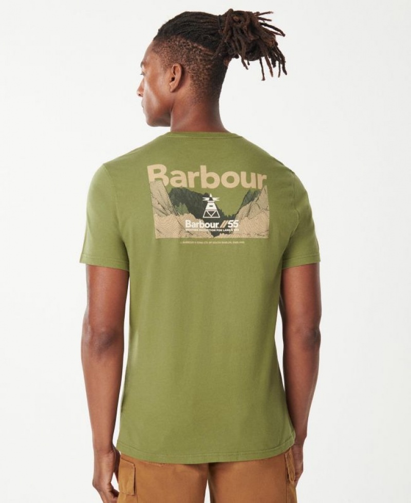 Green Men Barbour Kentrigg T-Shirts | US-0157EIYBC