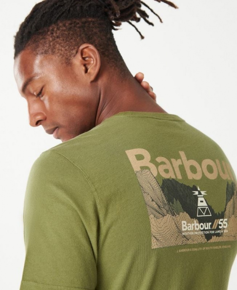 Green Men Barbour Kentrigg T-Shirts | US-0157EIYBC