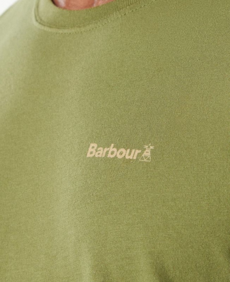 Green Men Barbour Kentrigg T-Shirts | US-0157EIYBC