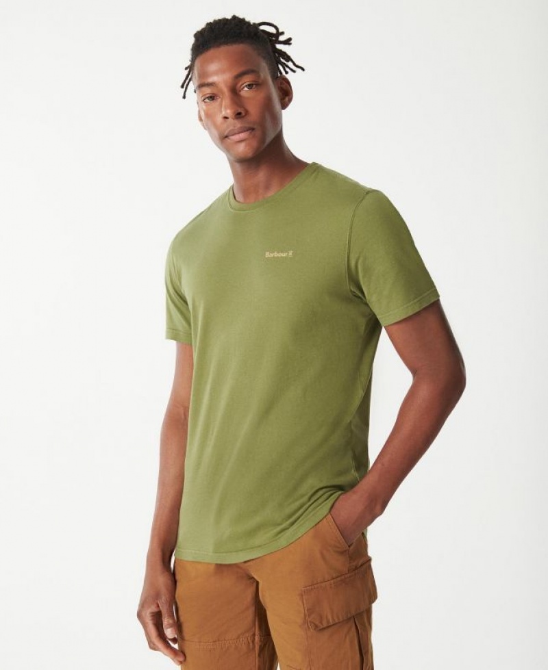 Green Men Barbour Kentrigg T-Shirts | US-0157EIYBC