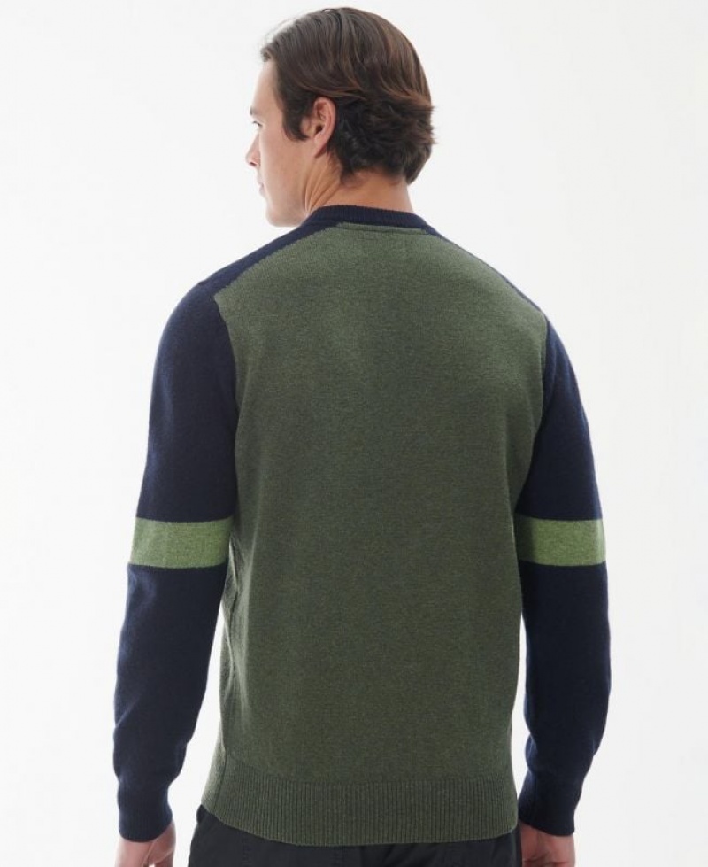 Green Men Barbour Ketton Knitted Sweater | US-0645ZPIGE