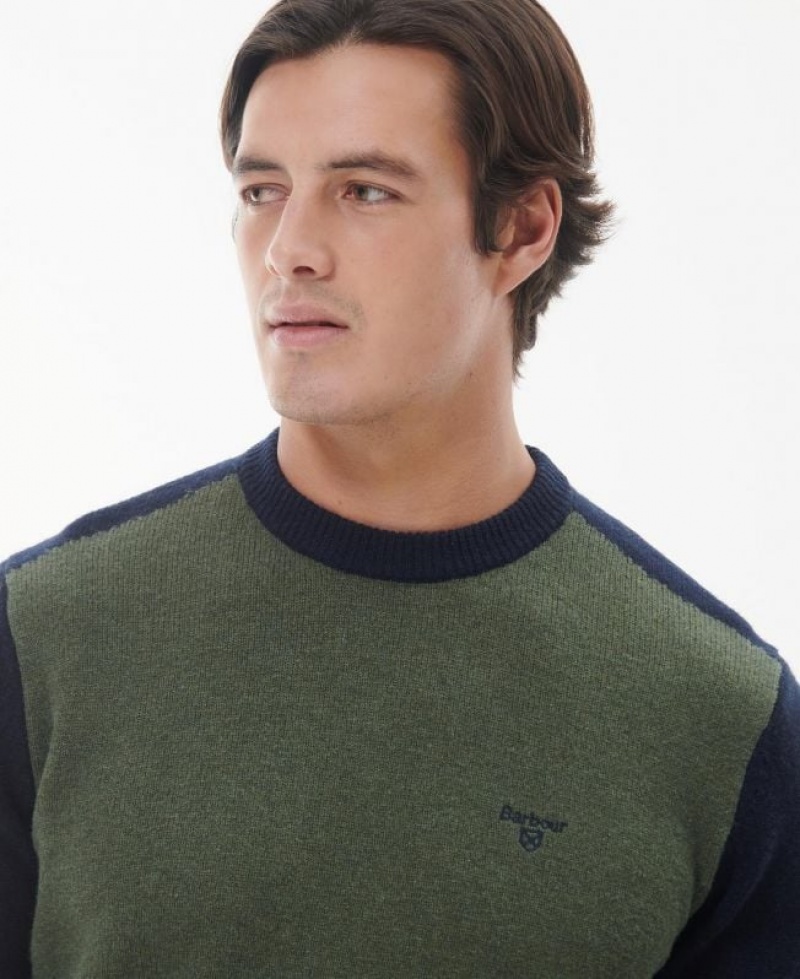 Green Men Barbour Ketton Knitted Sweater | US-0645ZPIGE