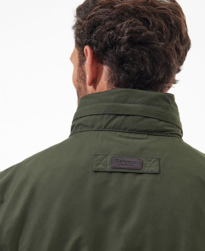 Green Men Barbour Malcolm Waterproof Jacket | US-7410EYQBK