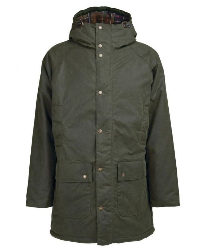 Green Men Barbour Modern Waxed Jacket | US-6095SLHBR