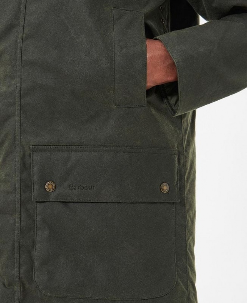 Green Men Barbour Modern Waxed Jacket | US-6095SLHBR