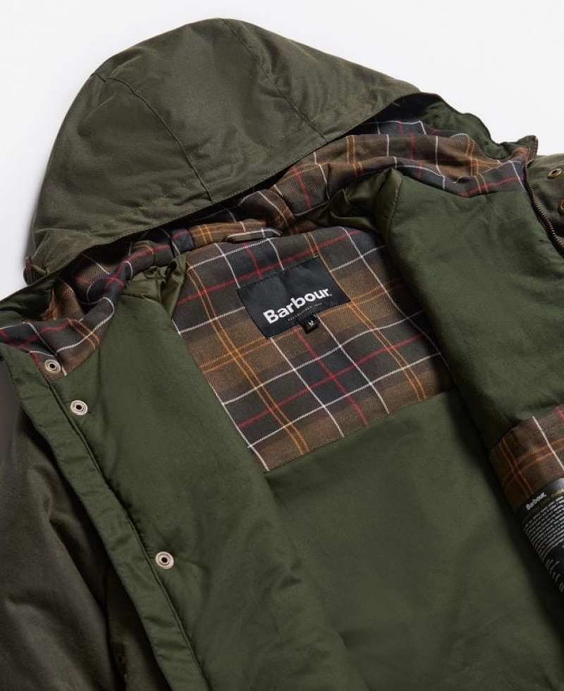 Green Men Barbour Modern Waxed Jacket | US-6095SLHBR