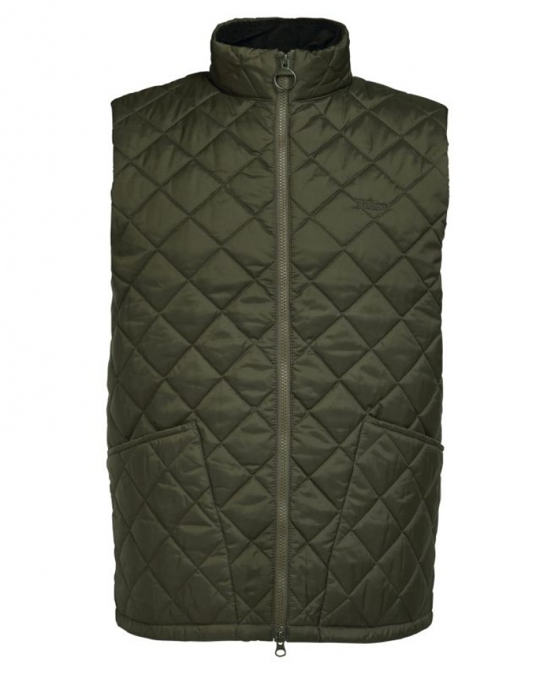 Green Men Barbour Monty Vest | US-2765IODXM