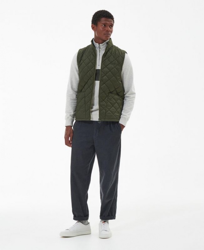 Green Men Barbour Monty Vest | US-2765IODXM