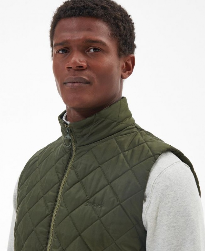 Green Men Barbour Monty Vest | US-2765IODXM