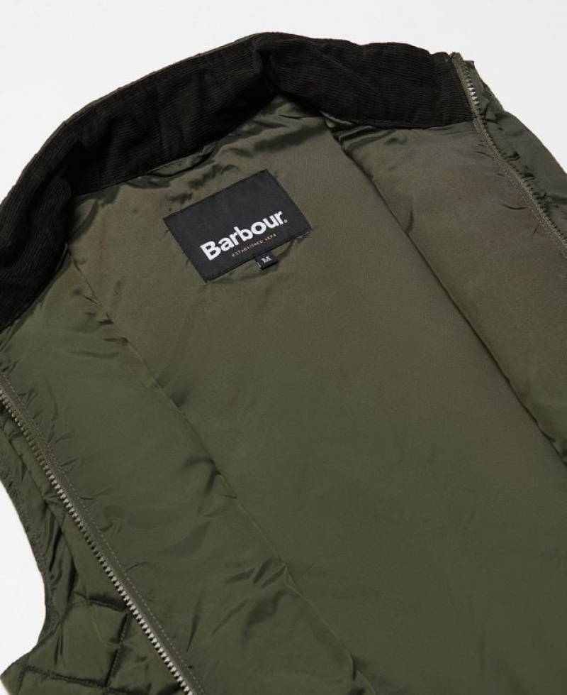 Green Men Barbour Monty Vest | US-2765IODXM