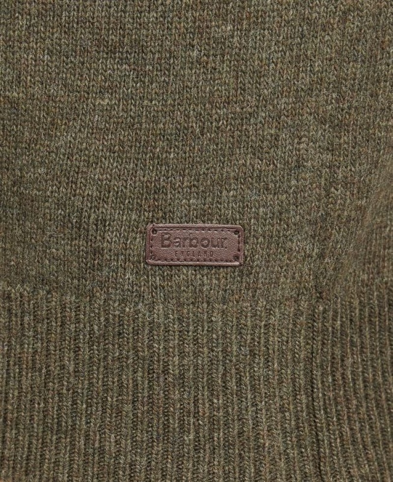 Green Men Barbour Nelson Essential V Neck Sweater | US-7953IGXNP