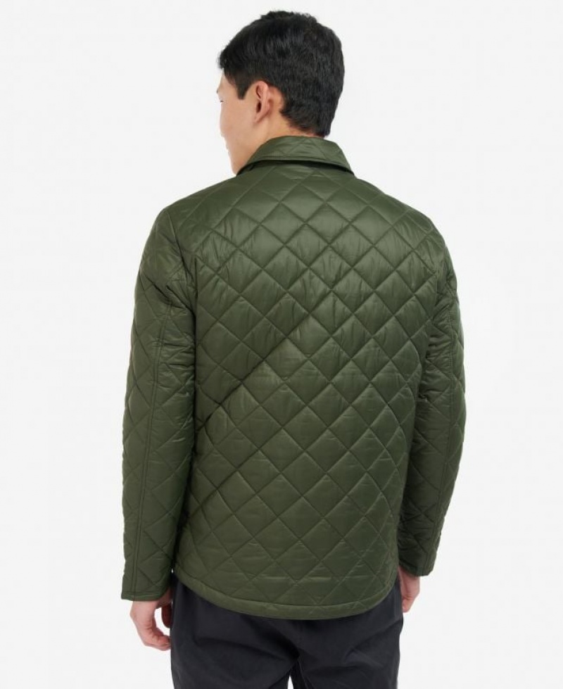 Green Men Barbour Newbie Quilted Jacket | US-6351URLBA