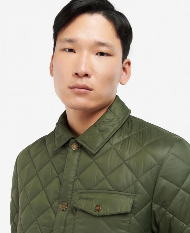 Green Men Barbour Newbie Quilted Jacket | US-6351URLBA