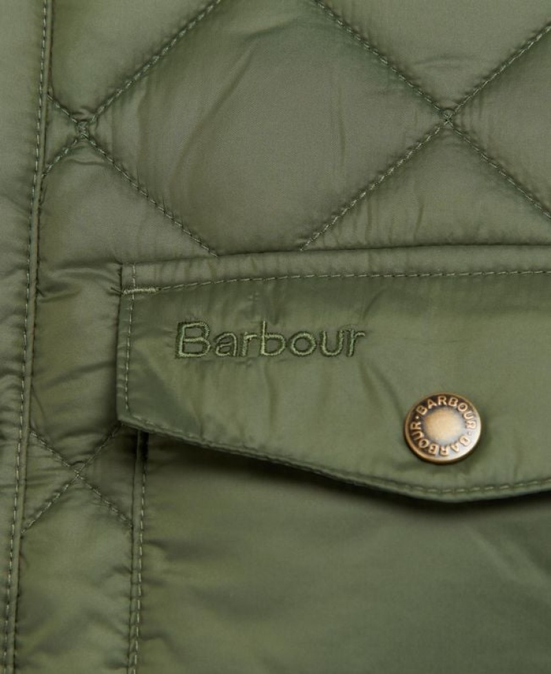 Green Men Barbour Newbie Quilted Jacket | US-6351URLBA