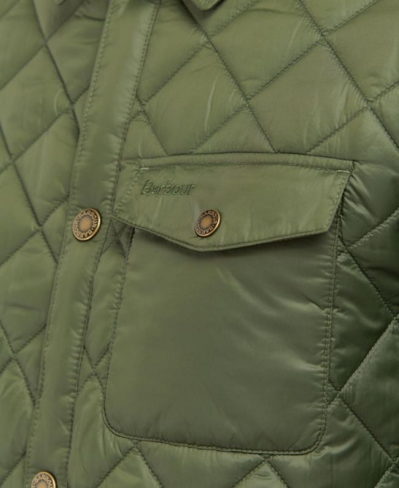 Green Men Barbour Newbie Quilted Jacket | US-6351URLBA