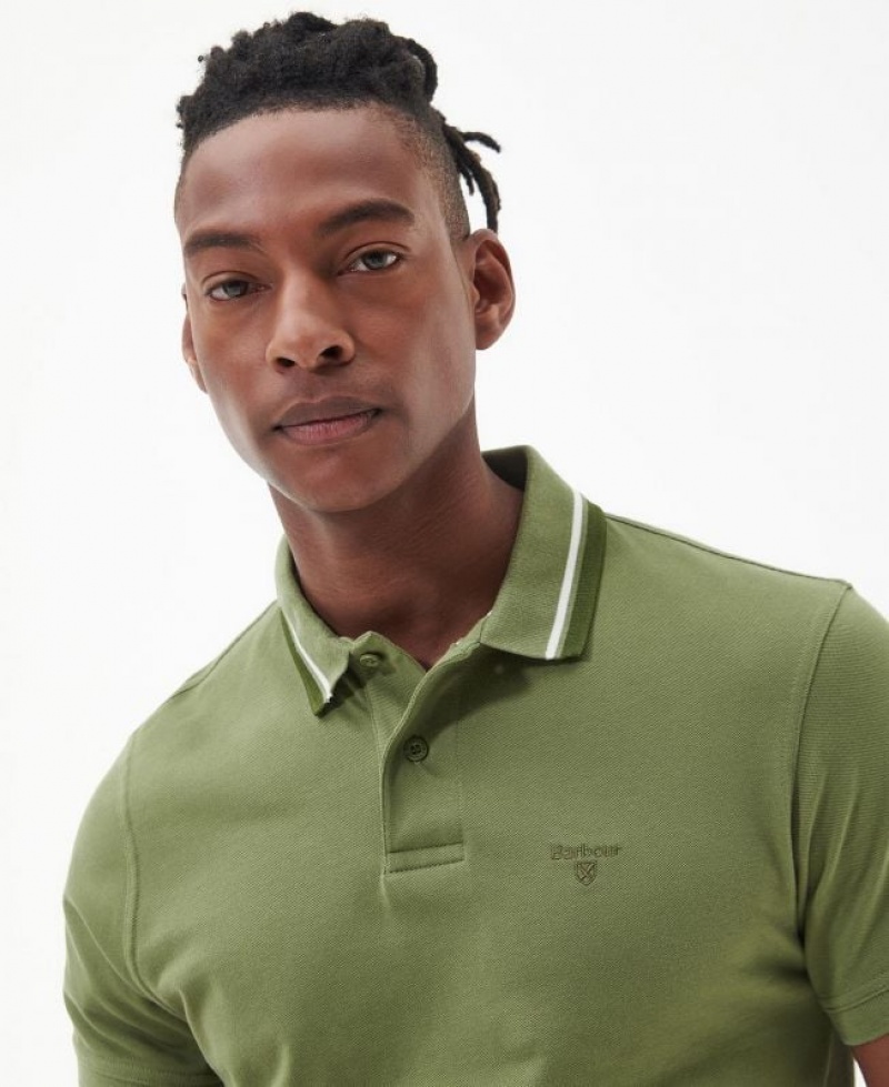 Green Men Barbour Otterburn Polo Shirt | US-8639XDHBE