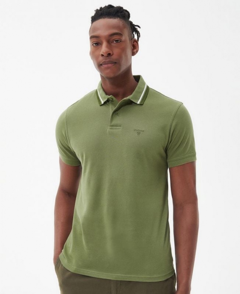 Green Men Barbour Otterburn Polo Shirt | US-8639XDHBE