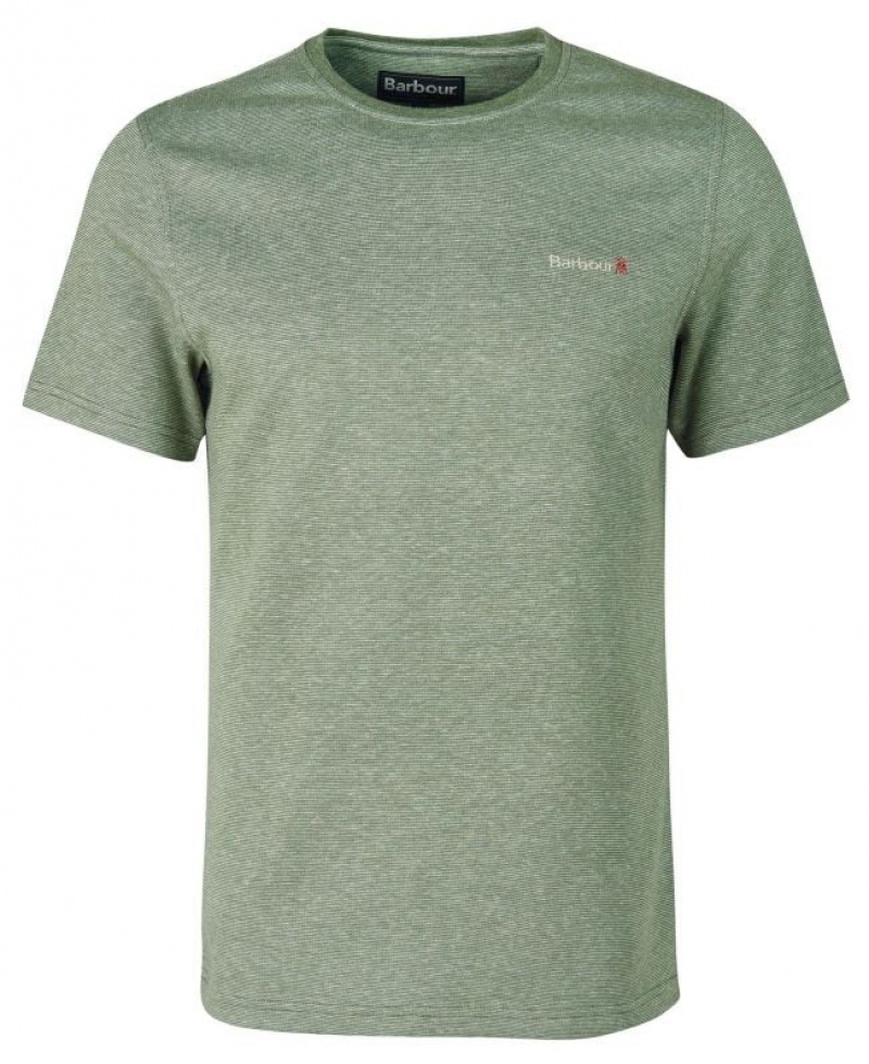 Green Men Barbour Pluckley T-Shirts | US-4609IQOAW