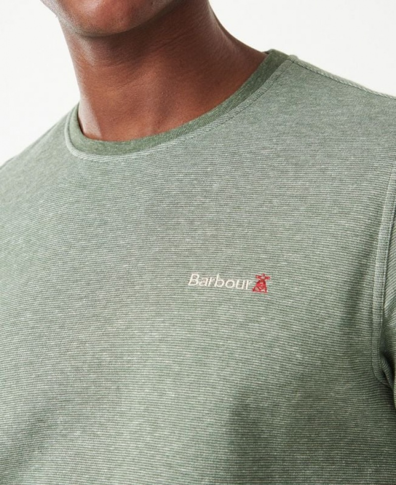 Green Men Barbour Pluckley T-Shirts | US-4609IQOAW