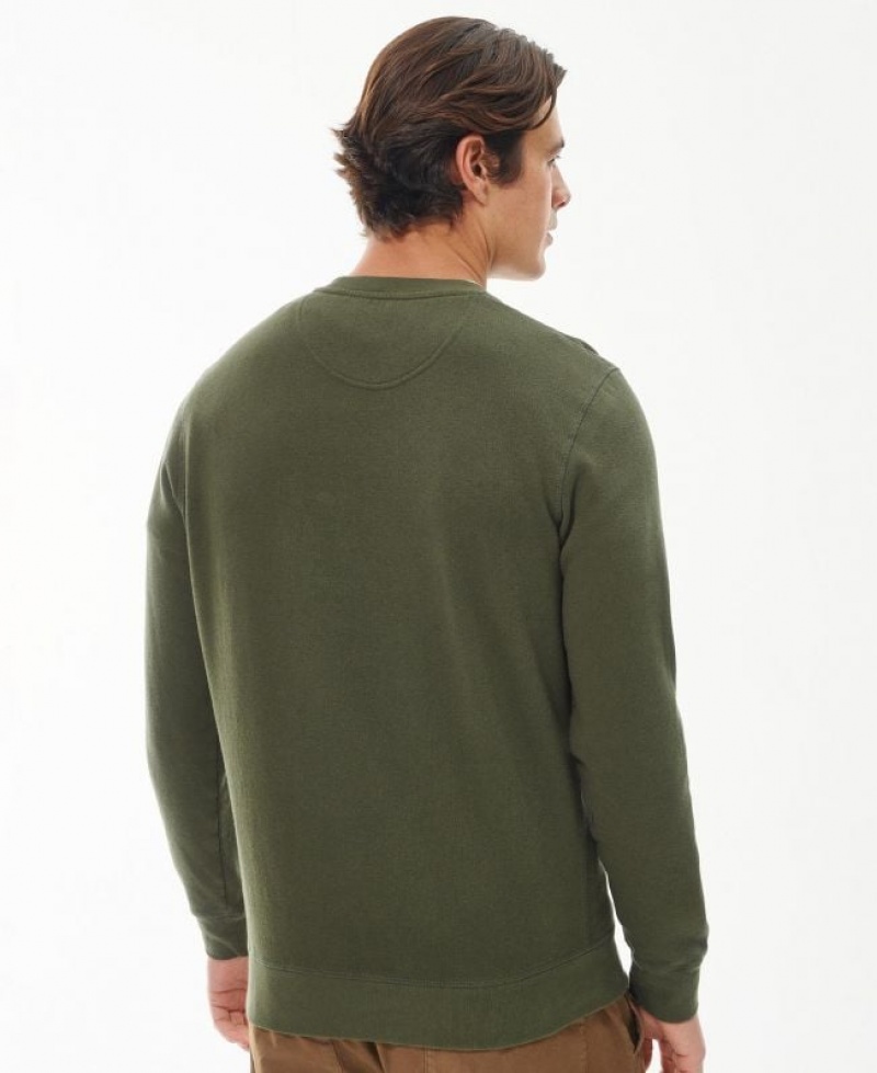 Green Men Barbour Prep Logo Sweatshirt | US-8941UKOVJ