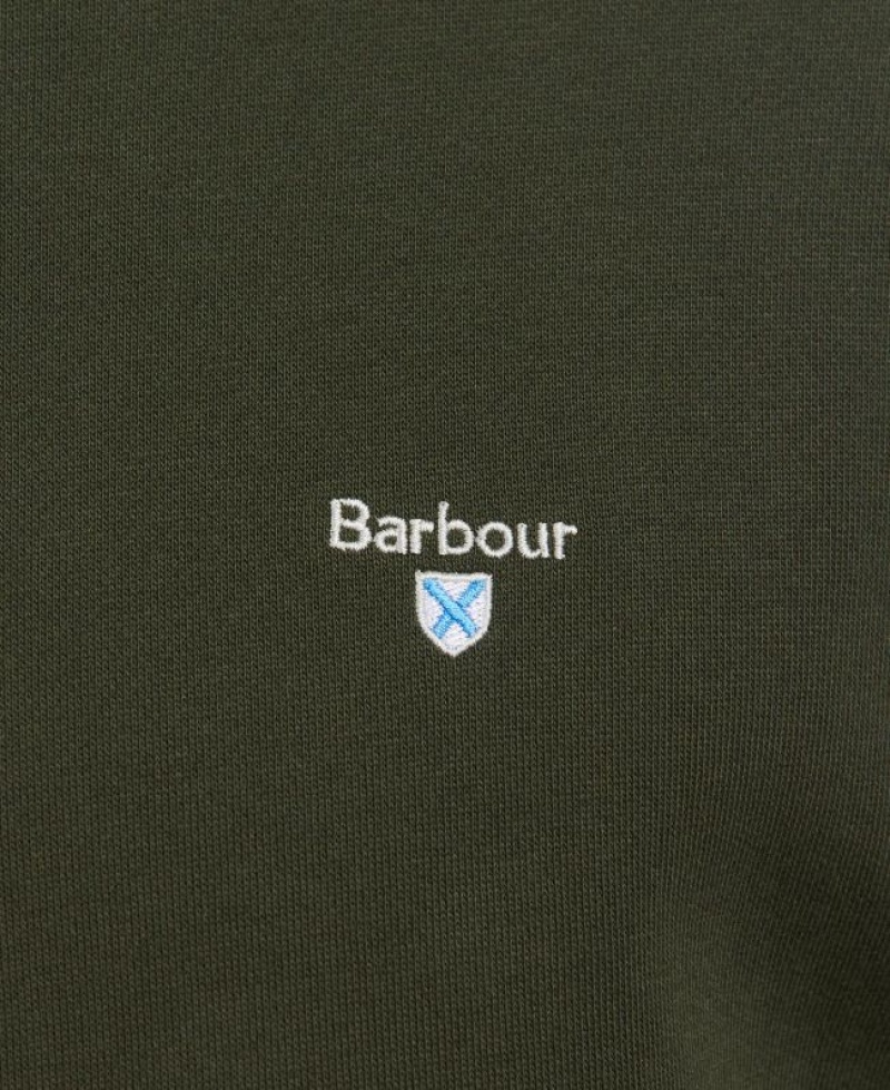 Green Men Barbour Ridsdale Crew-Neck Sweatshirt | US-0247UQCDZ