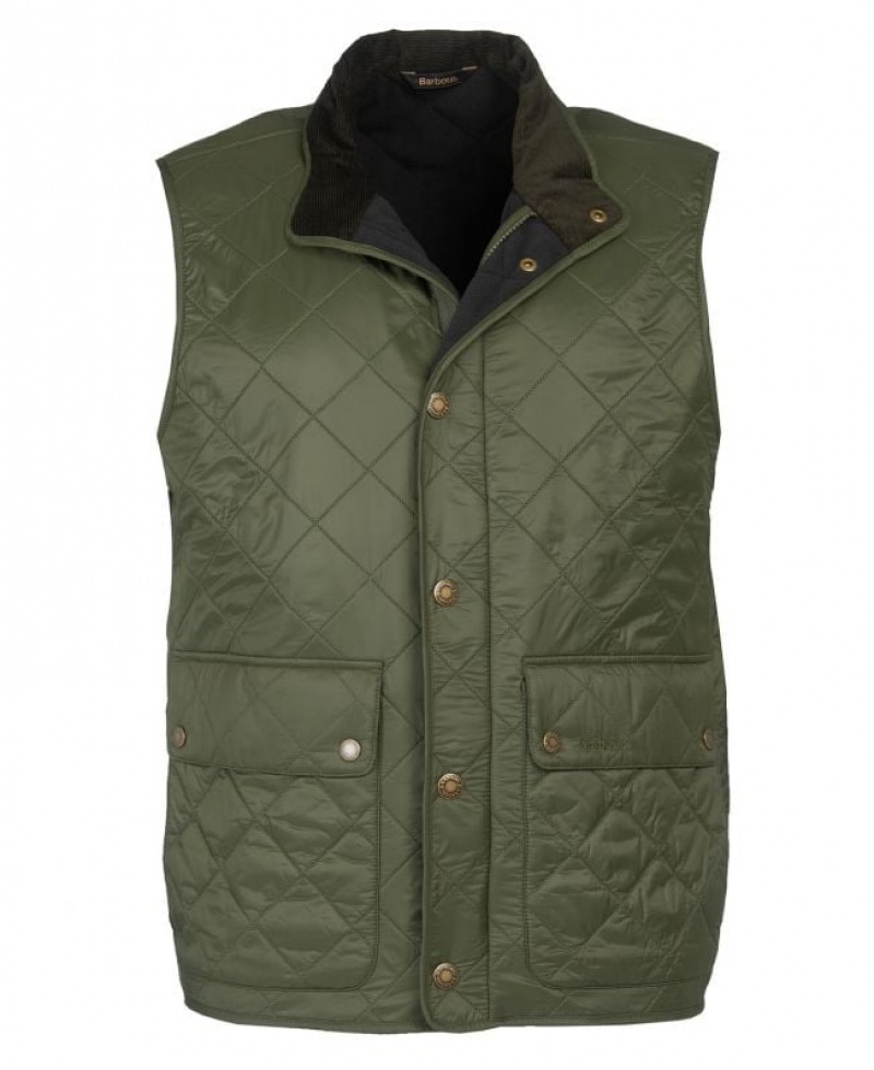 Green Men Barbour Rosemount Polar Fleece Vest | US-6057SARKJ