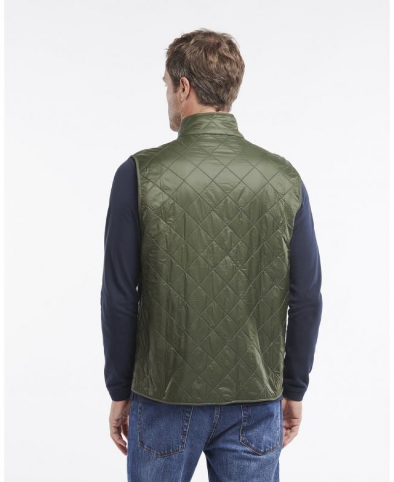 Green Men Barbour Rosemount Polar Fleece Vest | US-6057SARKJ