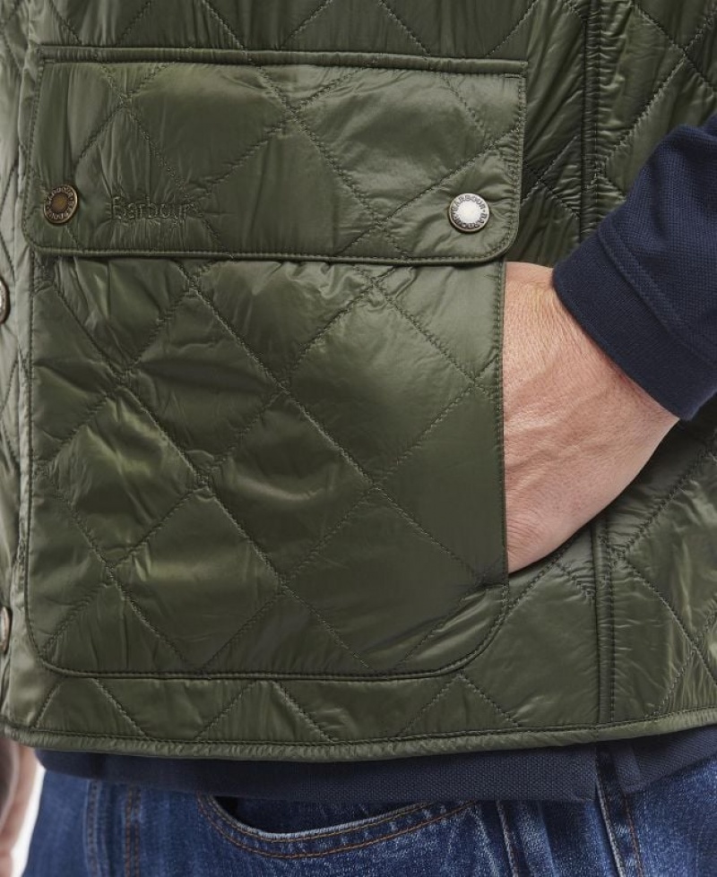 Green Men Barbour Rosemount Polar Fleece Vest | US-6057SARKJ