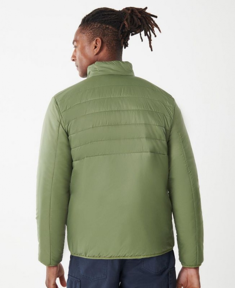 Green Men Barbour Summer Baffle Quilted Jacket | US-6504INGEX