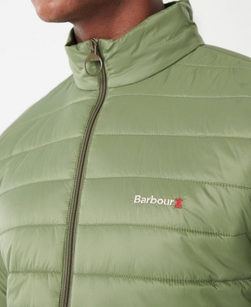 Green Men Barbour Summer Baffle Quilted Jacket | US-6504INGEX