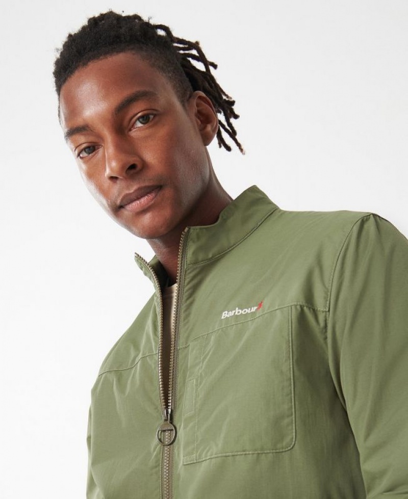 Green Men Barbour Tarbley Casual Jacket | US-4061NDFTZ