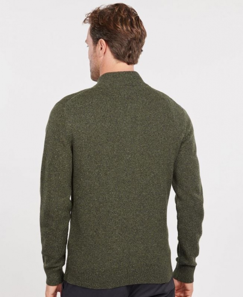 Green Men Barbour Tisbury Zip Through Cardigan | US-7634LZKYJ