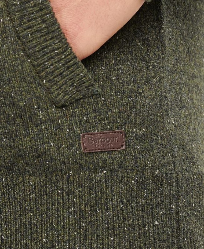 Green Men Barbour Tisbury Zip Through Cardigan | US-7634LZKYJ