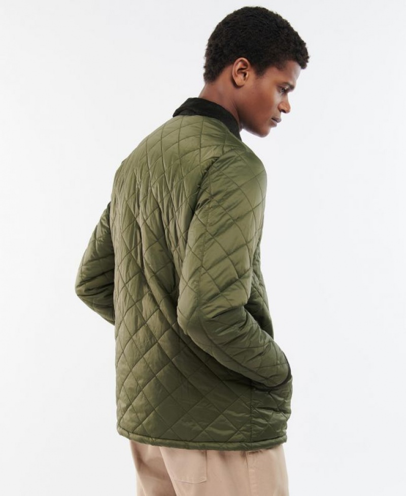 Green Men Barbour Winter Liddesdale Quilted Jacket | US-5628WRDGV