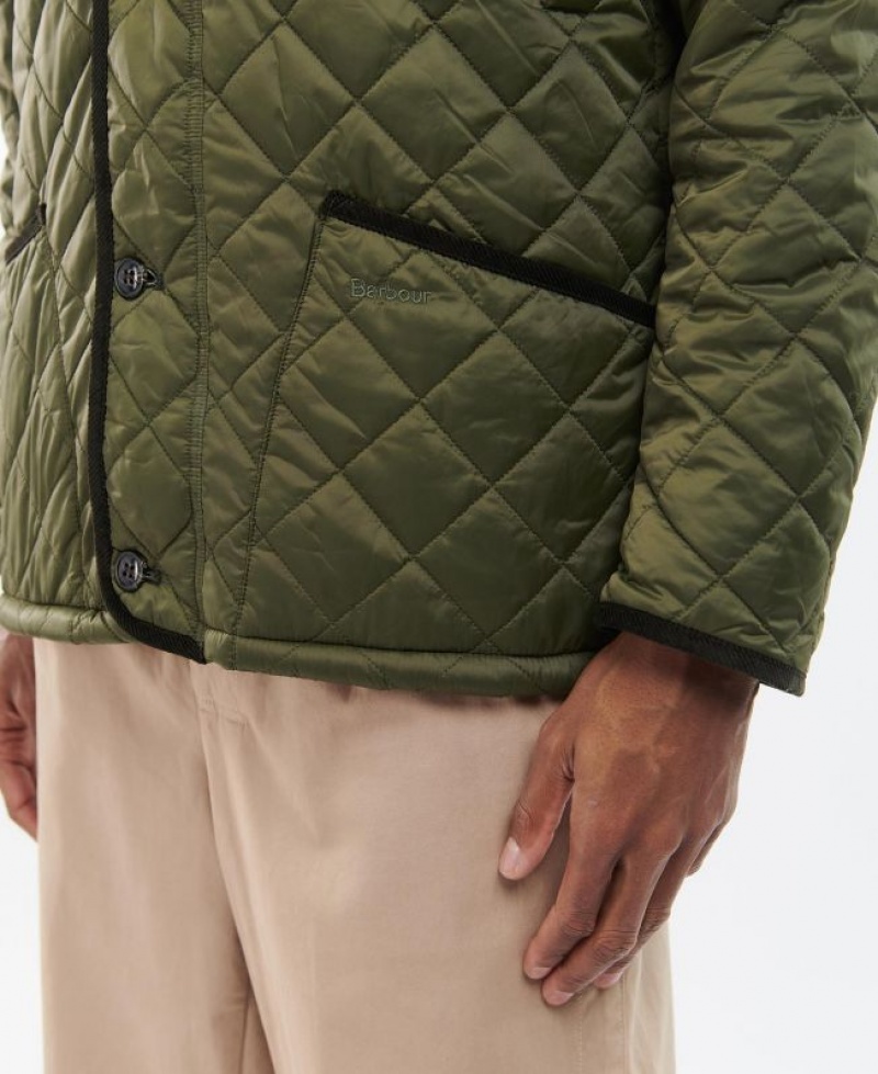 Green Men Barbour Winter Liddesdale Quilted Jacket | US-5628WRDGV