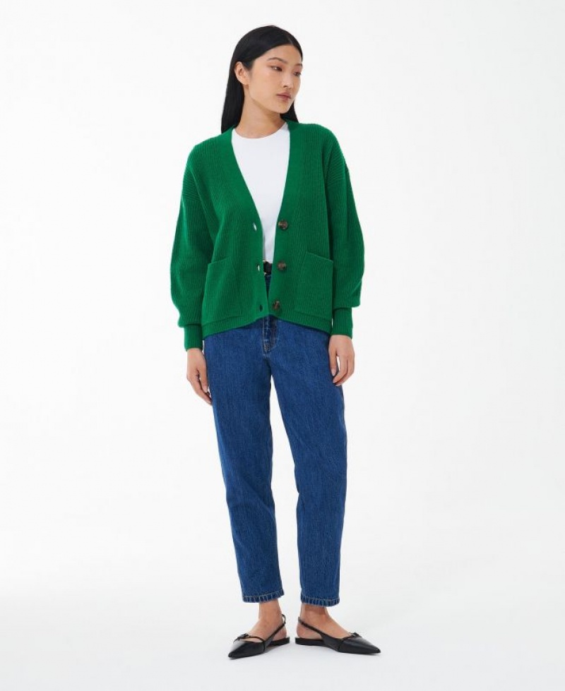 Green Women Barbour Alexandria Cardigan | US-7930ZEOYU