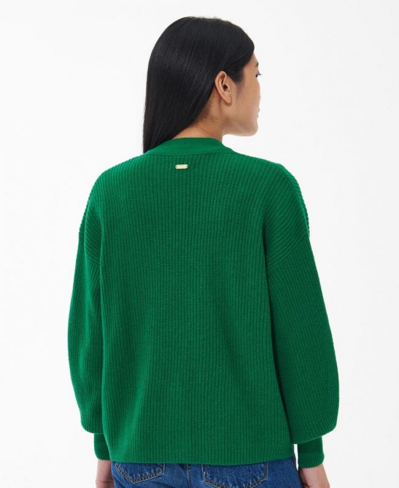 Green Women Barbour Alexandria Cardigan | US-7930ZEOYU