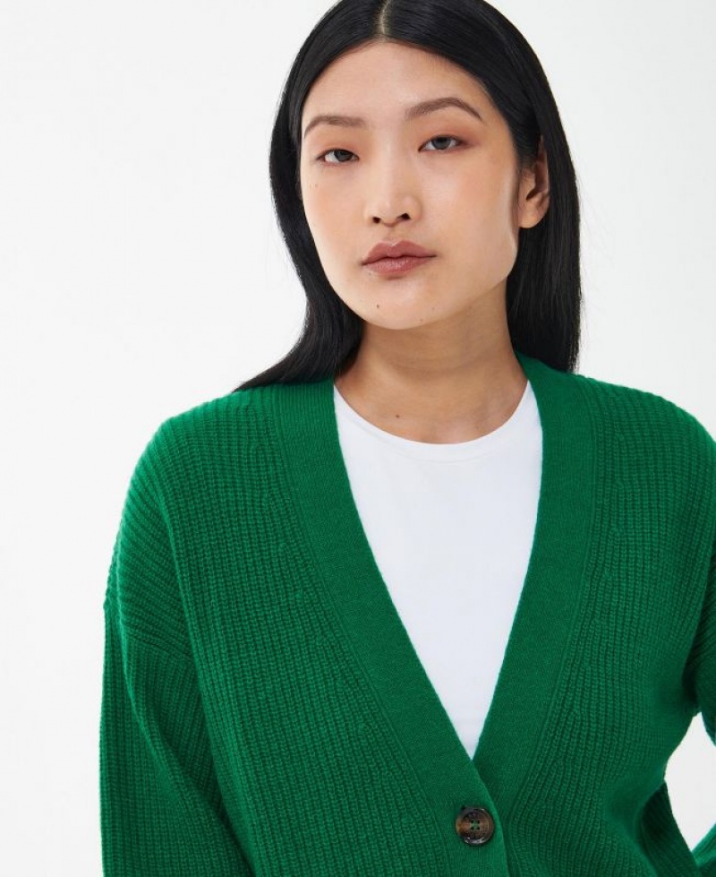 Green Women Barbour Alexandria Cardigan | US-7930ZEOYU