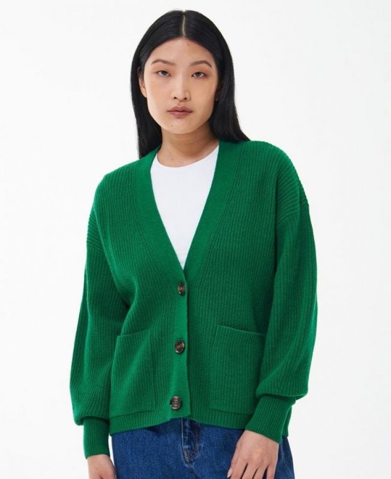 Green Women Barbour Alexandria Cardigan | US-7930ZEOYU