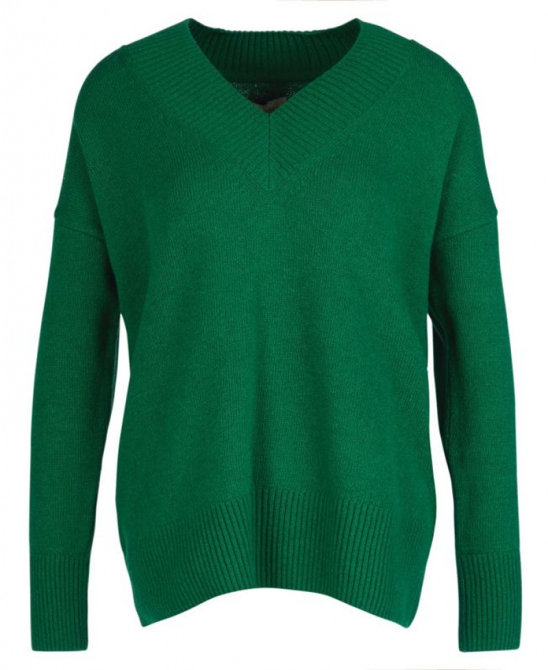 Green Women Barbour Germaine Knitted Sweater | US-9765IQTMD