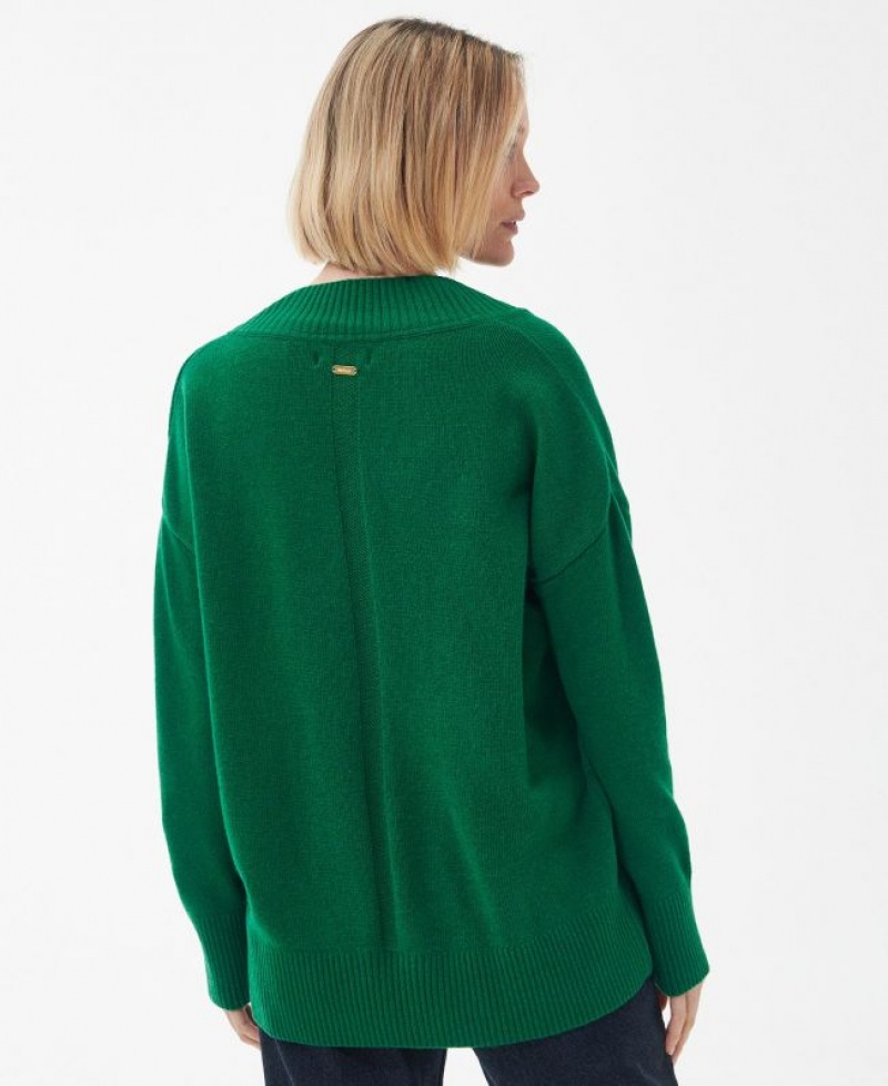 Green Women Barbour Germaine Knitted Sweater | US-9765IQTMD