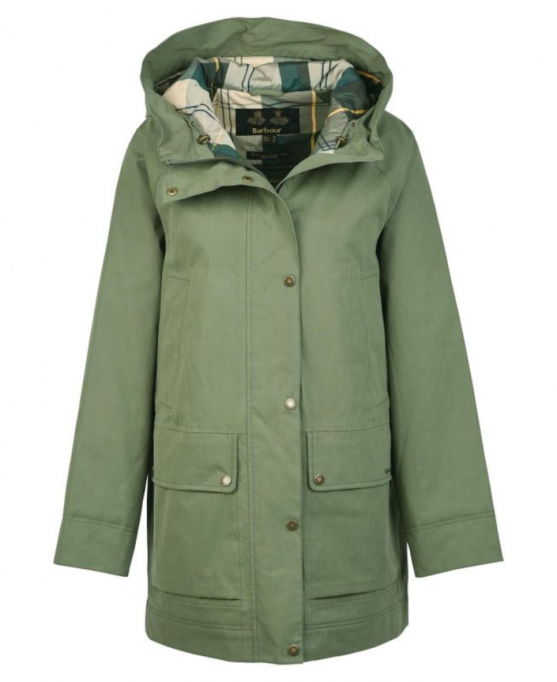 Green Women Barbour Winter Beadnell Waterproof Jacket | US-7095UERGZ