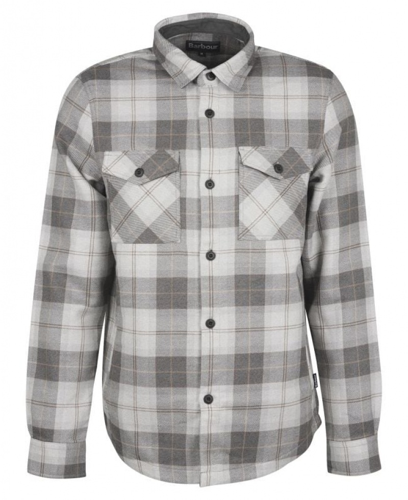 Grey Men Barbour Cannich Overshirt | US-2389ALOMV