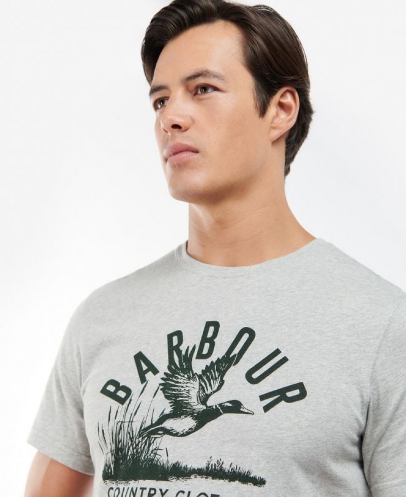 Grey Men Barbour Country Clothing T-Shirts | US-0785ISLWE