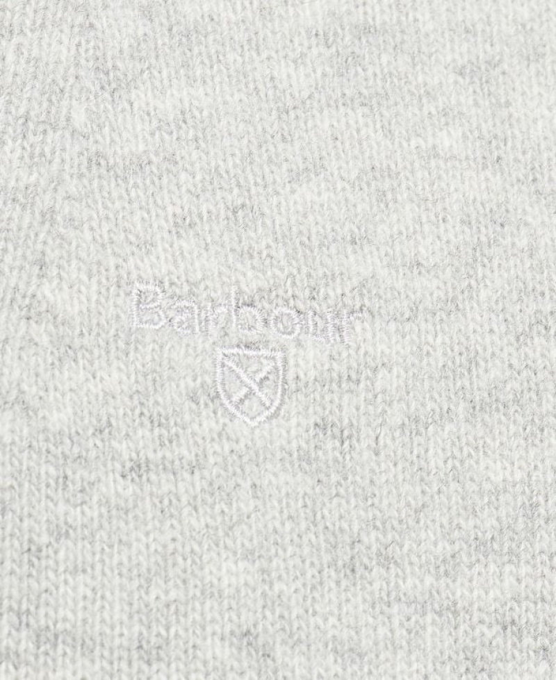 Grey Men Barbour Essential Lambswool Half Zip Sweater | US-2305MKGCE