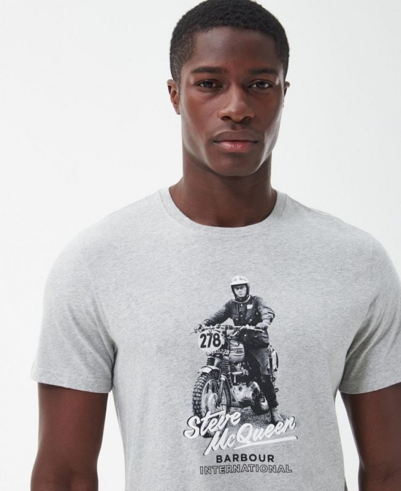 Grey Men Barbour International Albie T-Shirts | US-4025JBZCA