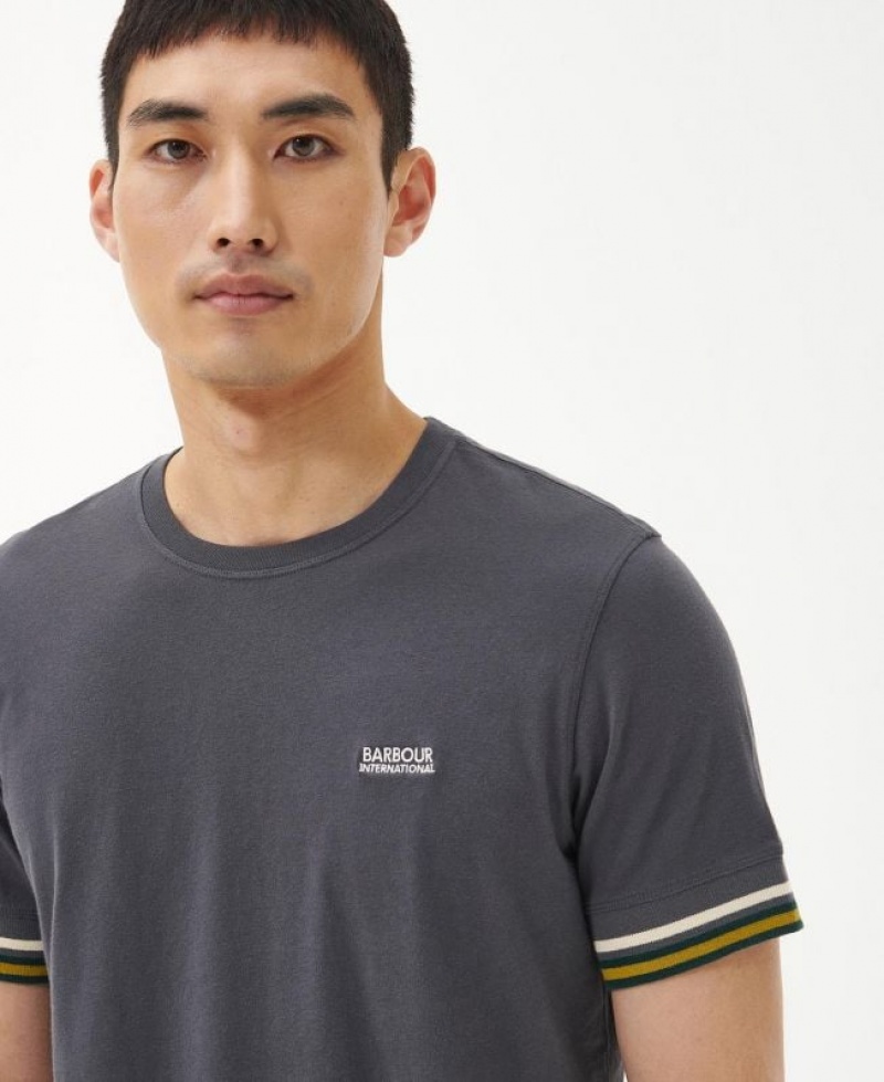 Grey Men Barbour International Cooper T-Shirts | US-7152URXWE